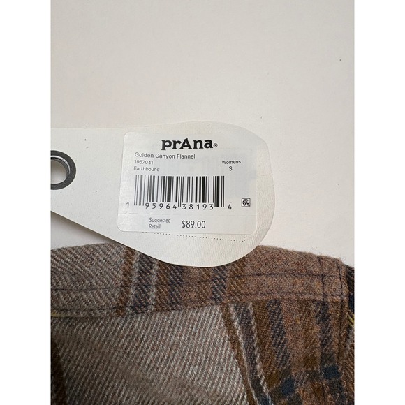 Prana Women's Earthbound Golden Canyon Flannel Long Sleeve Shirt Size S - Picture 4 of 8
